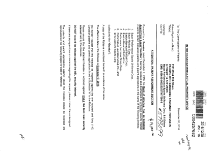 Document de brevet canadien 2302953. Cession 20151220. Image 1 de 26