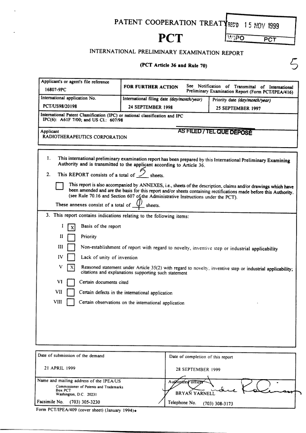 Document de brevet canadien 2303187. PCT 19991209. Image 3 de 8