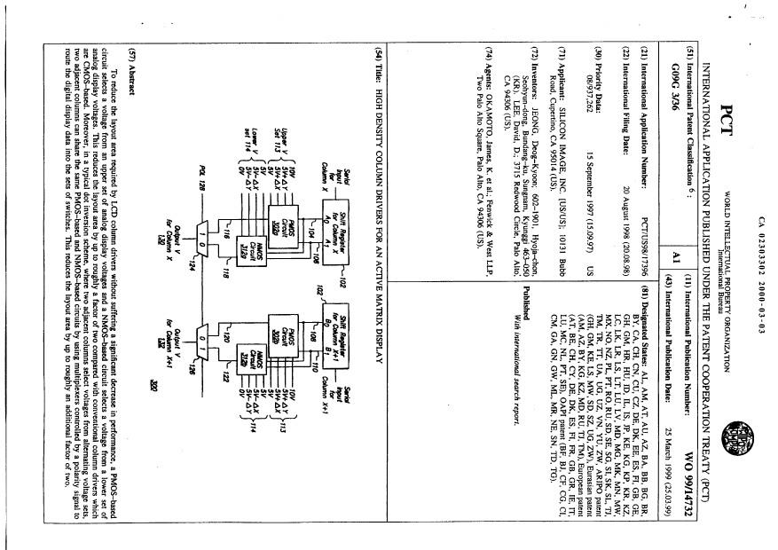 Document de brevet canadien 2303302. Abrégé 20000303. Image 1 de 1