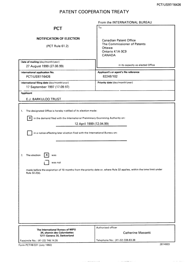 Document de brevet canadien 2304090. PCT 20000316. Image 2 de 6