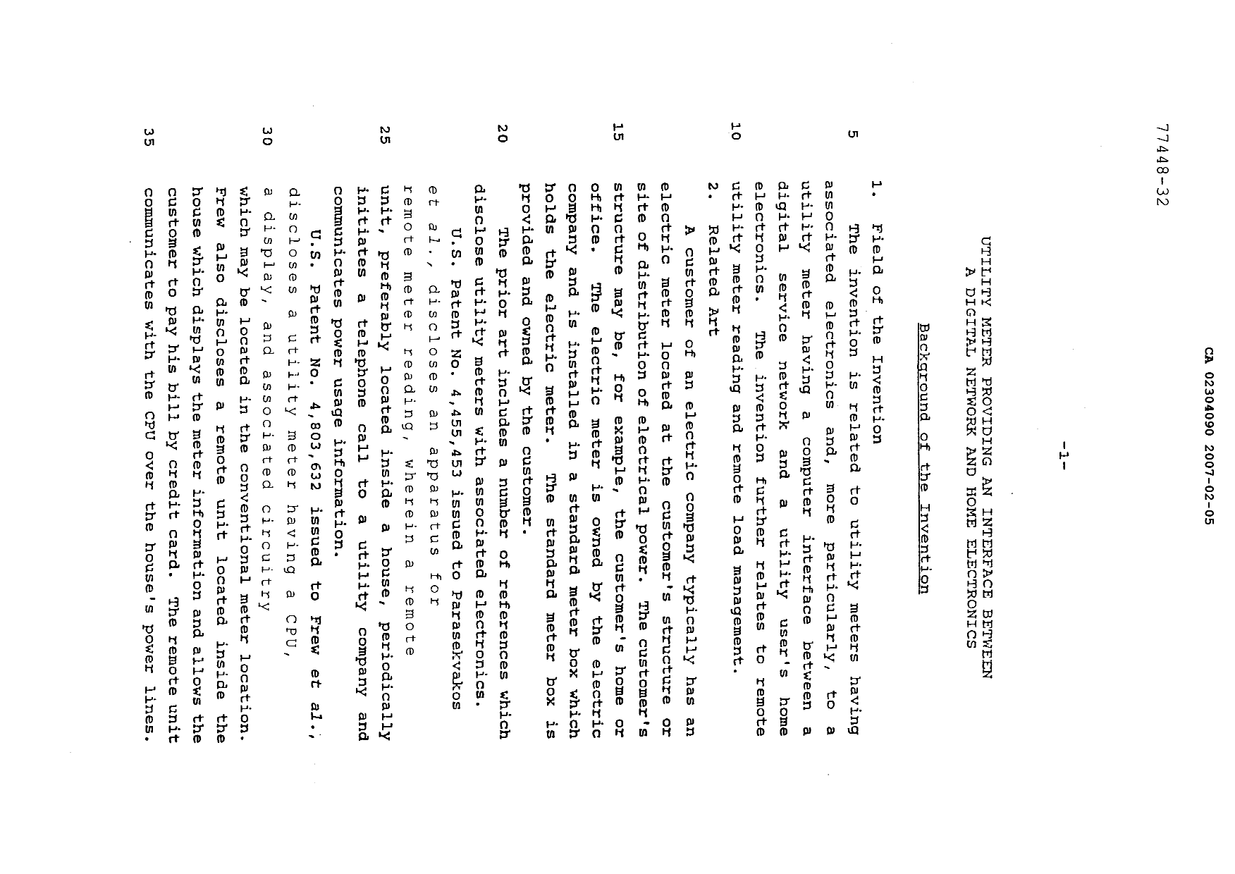 Canadian Patent Document 2304090. Description 20080606. Image 1 of 20
