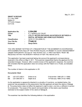 Canadian Patent Document 2304090. Prosecution-Amendment 20110531. Image 1 of 4