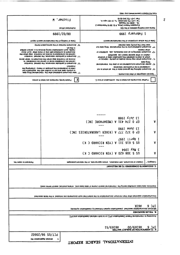 Document de brevet canadien 2304819. PCT 19991227. Image 12 de 13