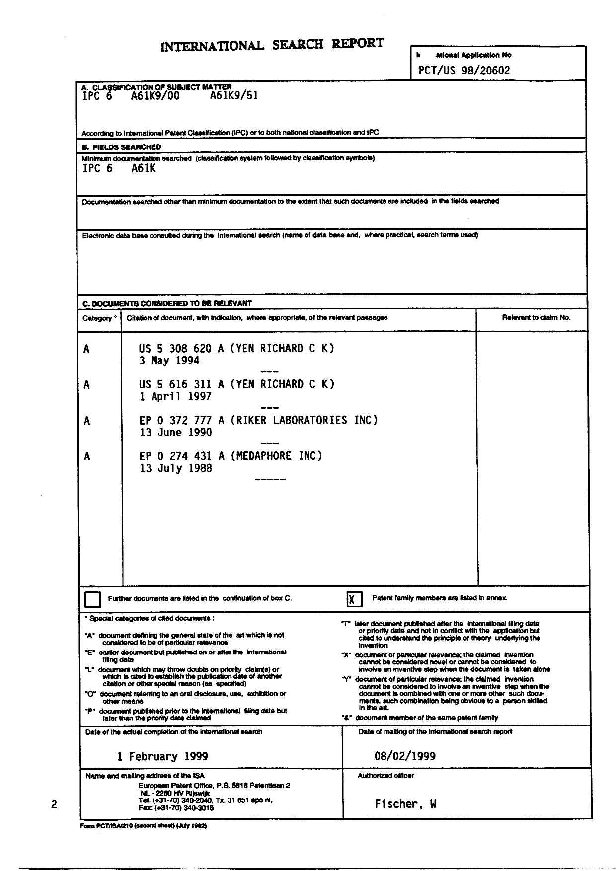 Document de brevet canadien 2304819. PCT 19991227. Image 12 de 13