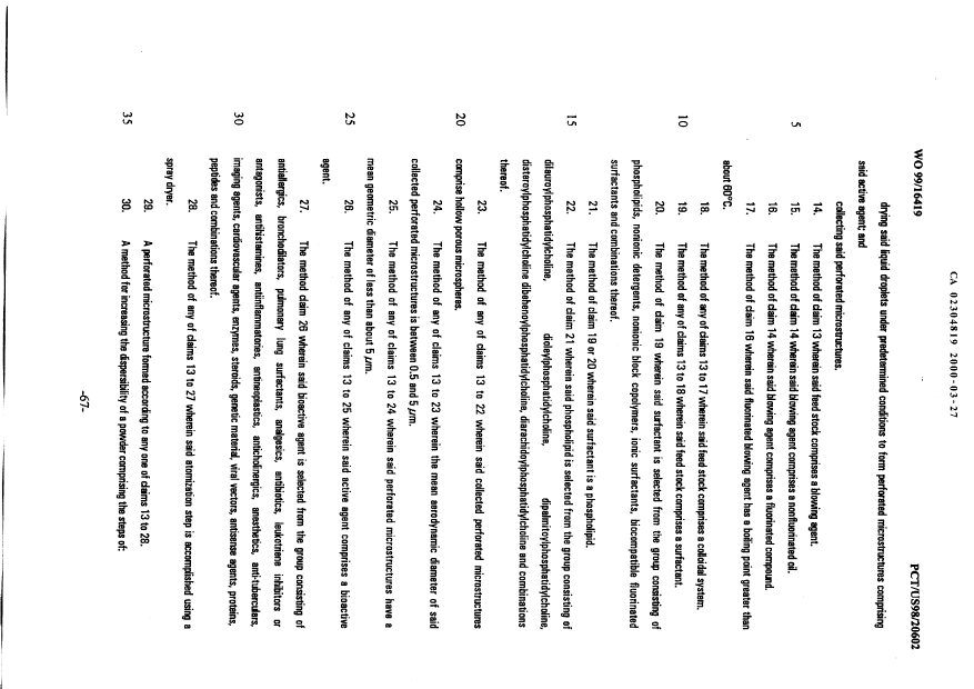 Document de brevet canadien 2304819. Revendications 19991227. Image 2 de 5