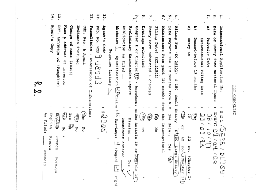 Document de brevet canadien 2306091. PCT 20000407. Image 1 de 15
