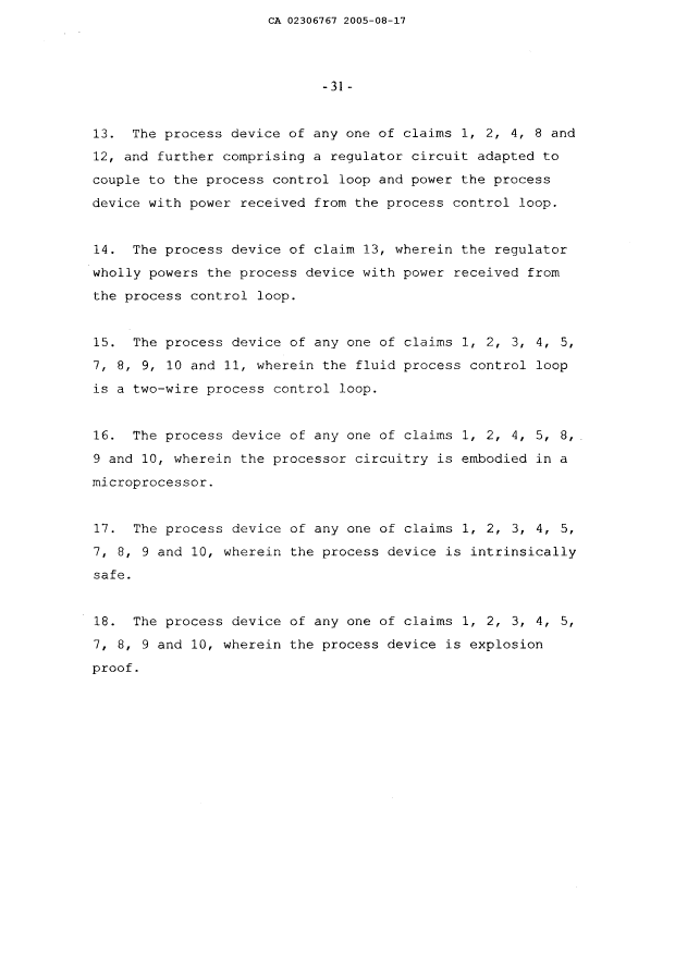Document de brevet canadien 2306767. Poursuite-Amendment 20050817. Image 2 de 2