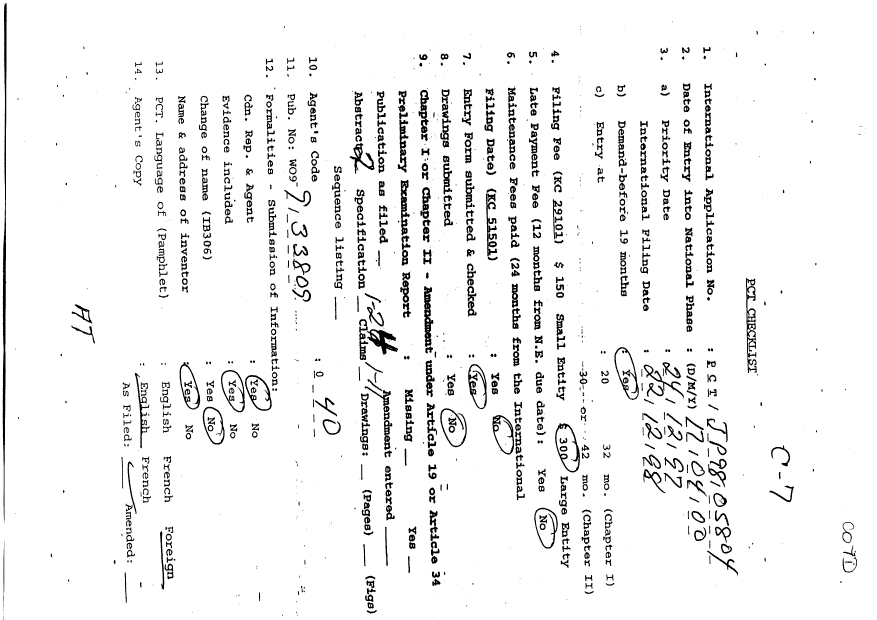 Document de brevet canadien 2307195. PCT 20000417. Image 1 de 10