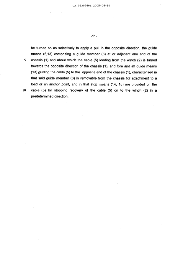Document de brevet canadien 2307601. Revendications 20050630. Image 3 de 3