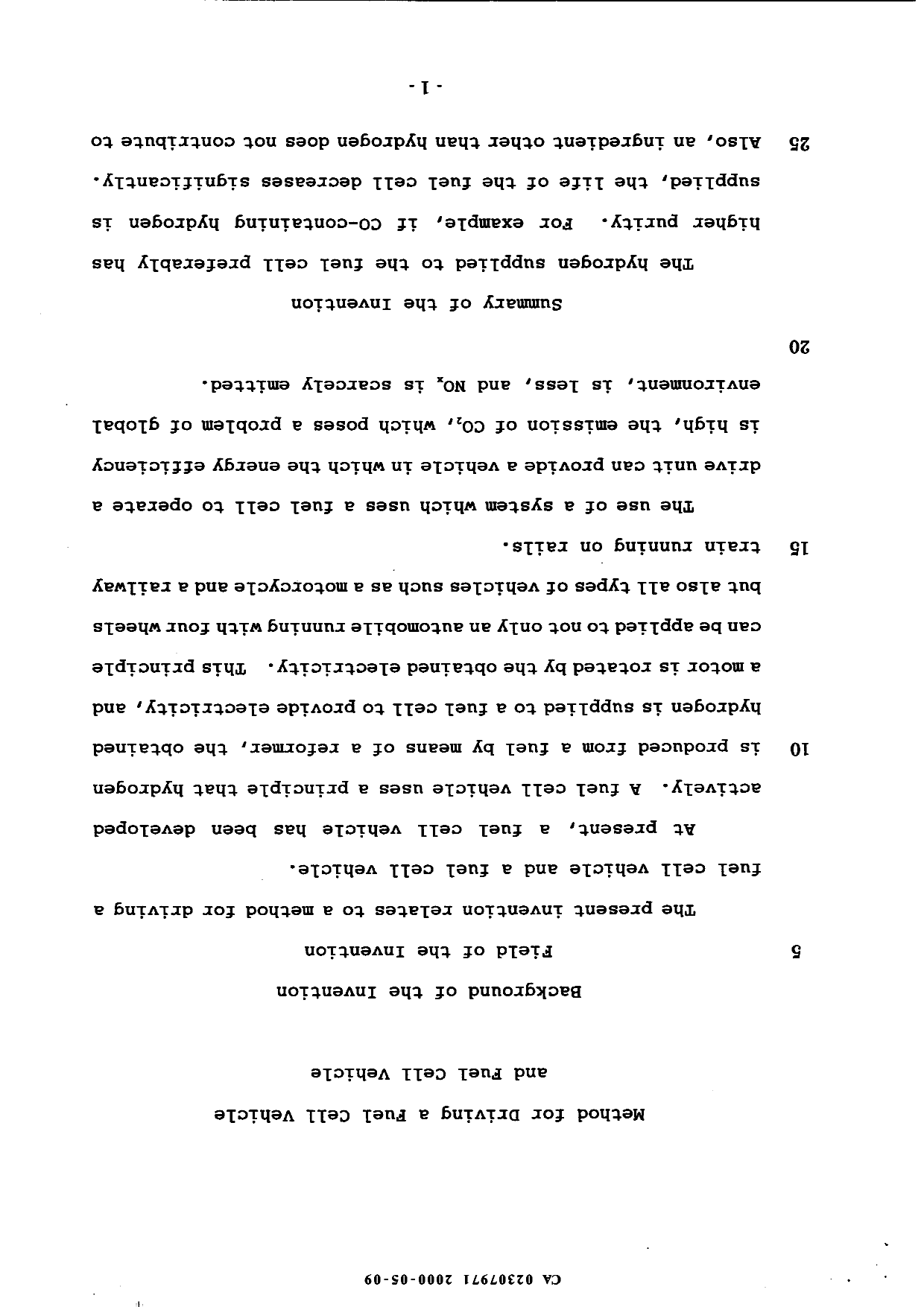 Canadian Patent Document 2307971. Description 19991209. Image 1 of 15