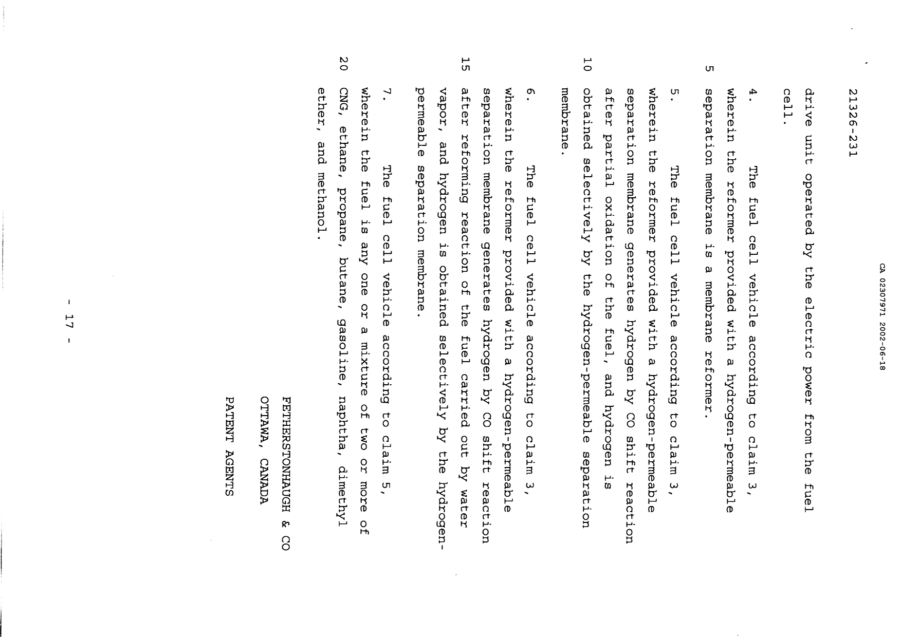 Document de brevet canadien 2307971. Revendications 20011218. Image 2 de 2