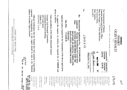 Canadian Patent Document 2308379. Prosecution-Amendment 20001124. Image 1 of 2