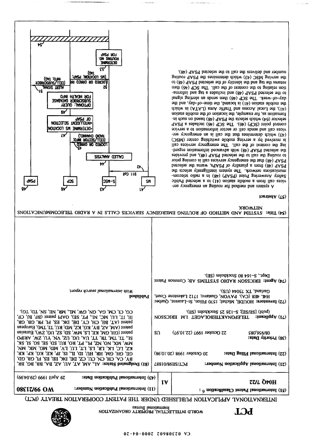 Canadian Patent Document 2308602. Abstract 19991220. Image 1 of 1