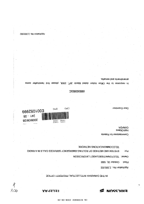 Canadian Patent Document 2308602. Prosecution-Amendment 20071228. Image 1 of 5