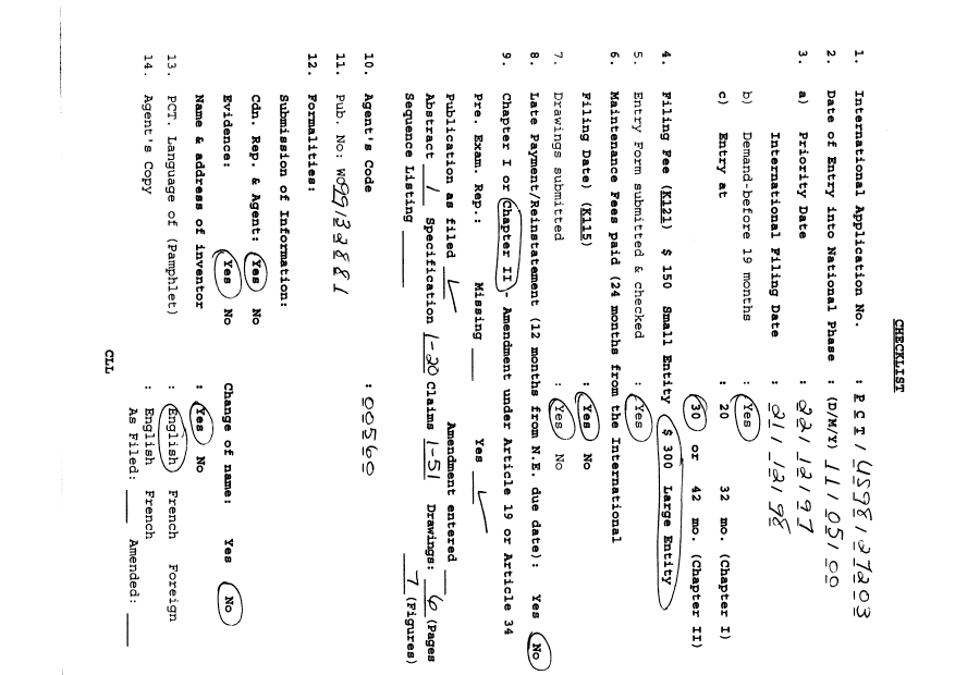 Document de brevet canadien 2310021. PCT 20000511. Image 1 de 9