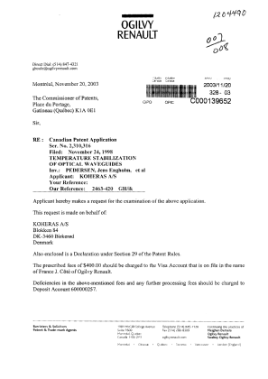 Document de brevet canadien 2310316. Poursuite-Amendment 20031120. Image 1 de 3