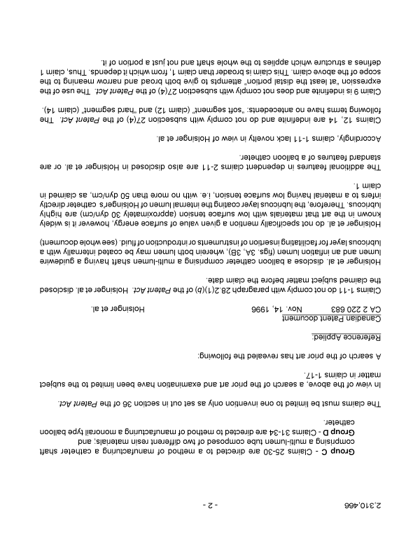 Document de brevet canadien 2310466. Poursuite-Amendment 20070118. Image 2 de 3