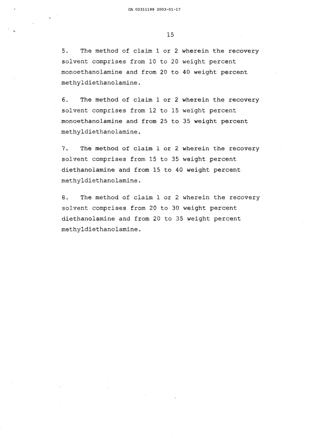 Document de brevet canadien 2311199. Poursuite-Amendment 20030117. Image 5 de 5