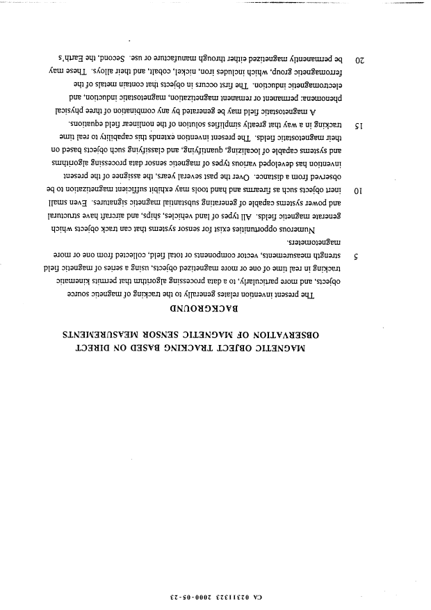 Canadian Patent Document 2311323. Description 20020118. Image 1 of 12