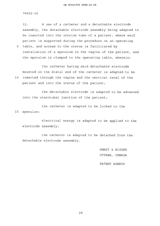 Document de brevet canadien 2311375. Revendications 20051219. Image 5 de 5