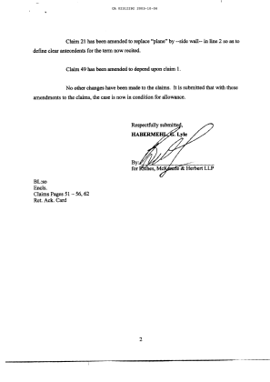 Document de brevet canadien 2312292. Poursuite-Amendment 20031006. Image 2 de 9