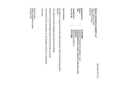 Canadian Patent Document 2312292. Correspondence 20121226. Image 1 of 1
