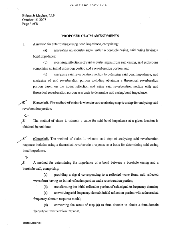 Canadian Patent Document 2312480. Prosecution-Amendment 20071019. Image 3 of 13