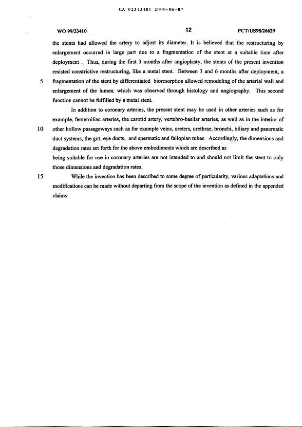 Document de brevet canadien 2313401. Description 20070320. Image 13 de 13