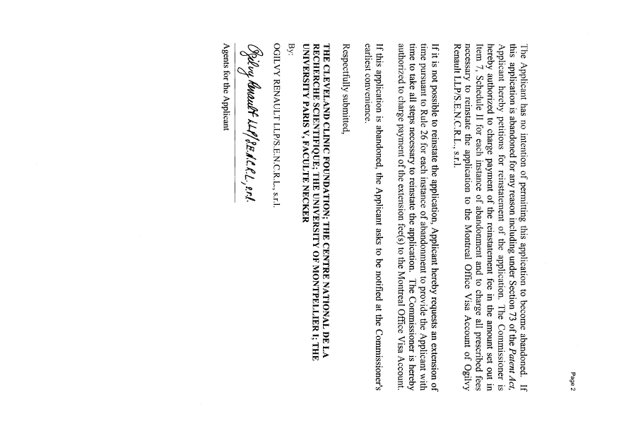 Canadian Patent Document 2313401. Correspondence 20080626. Image 2 of 2