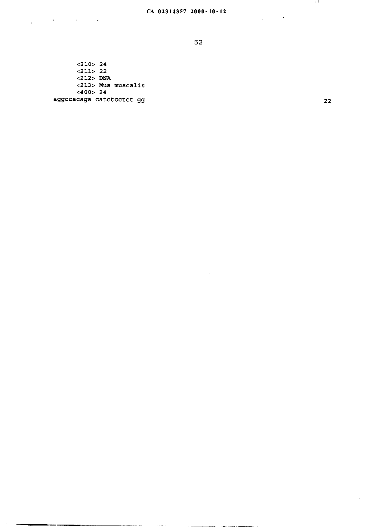 Canadian Patent Document 2314357. Description 20001012. Image 52 of 52