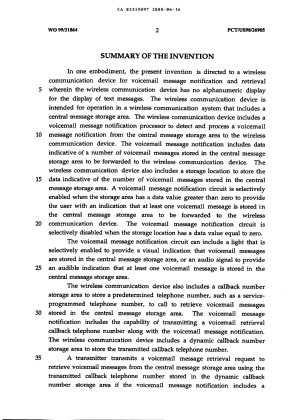 Canadian Patent Document 2315097. Description 20000616. Image 2 of 14