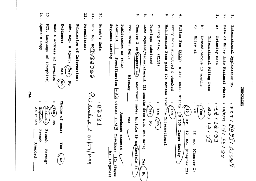 Document de brevet canadien 2315188. PCT 20000614. Image 1 de 11