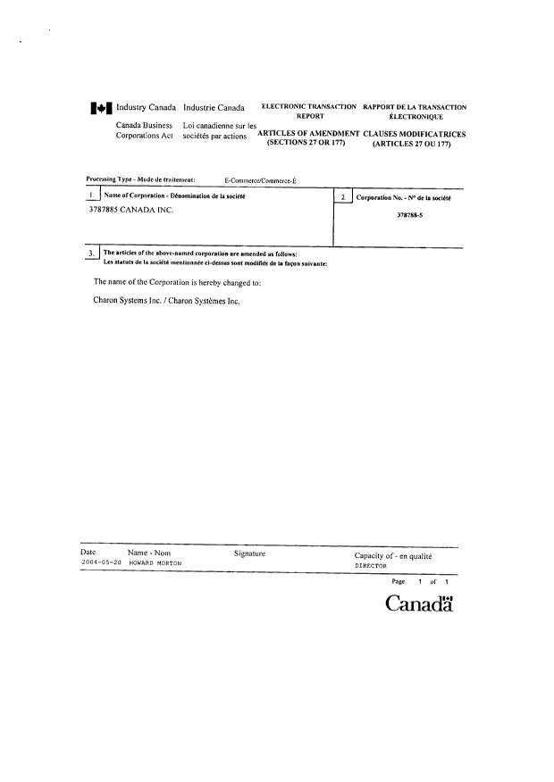 Canadian Patent Document 2315270. Assignment 20040601. Image 3 of 4