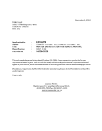 Document de brevet canadien 2315270. Correspondance 20041102. Image 1 de 1