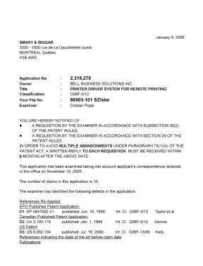 Document de brevet canadien 2315270. Poursuite-Amendment 20060109. Image 1 de 6