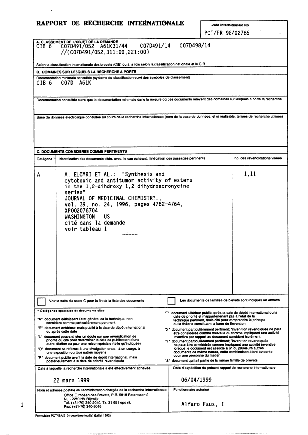 Document de brevet canadien 2315909. PCT 20000619. Image 7 de 7