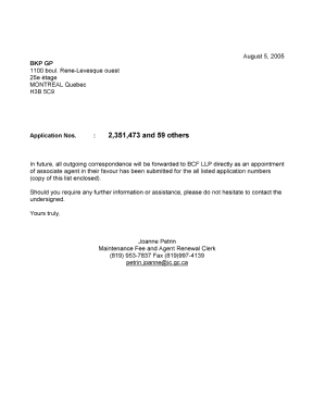 Document de brevet canadien 2316237. Correspondance 20050805. Image 1 de 1