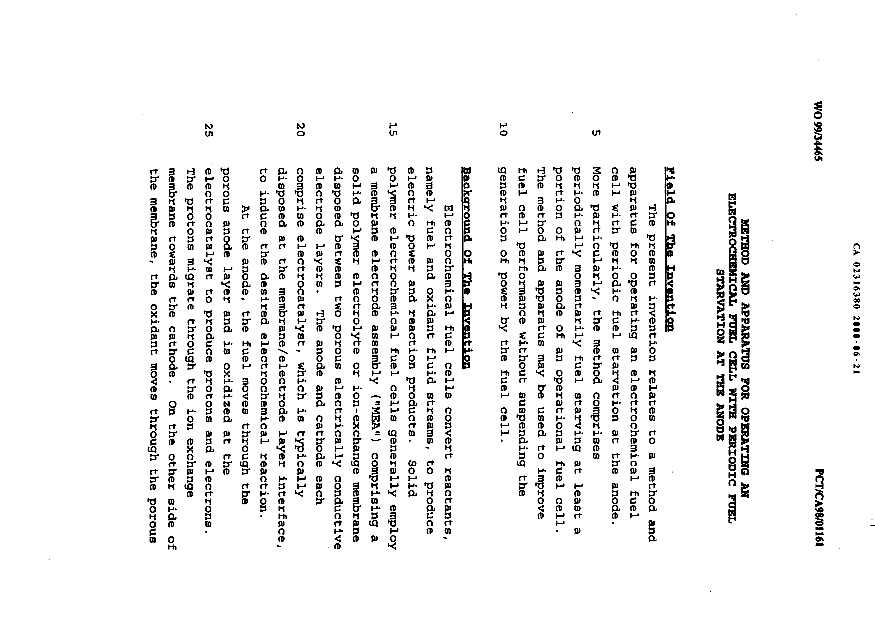 Canadian Patent Document 2316380. Description 20000621. Image 1 of 28