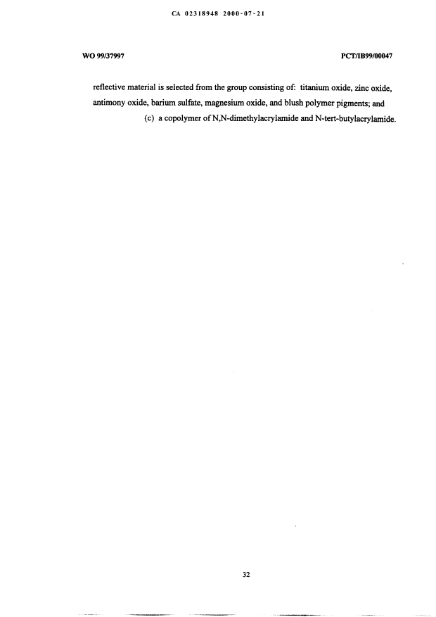Document de brevet canadien 2318948. Revendications 20000721. Image 9 de 9