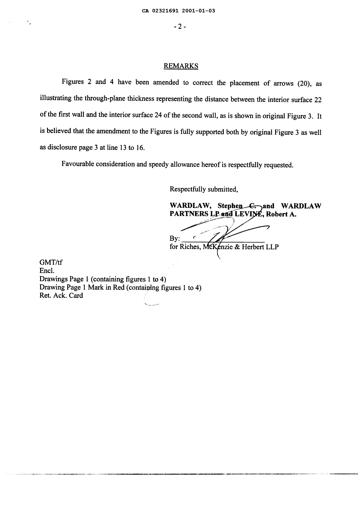 Canadian Patent Document 2321691. Prosecution-Amendment 20001203. Image 2 of 4