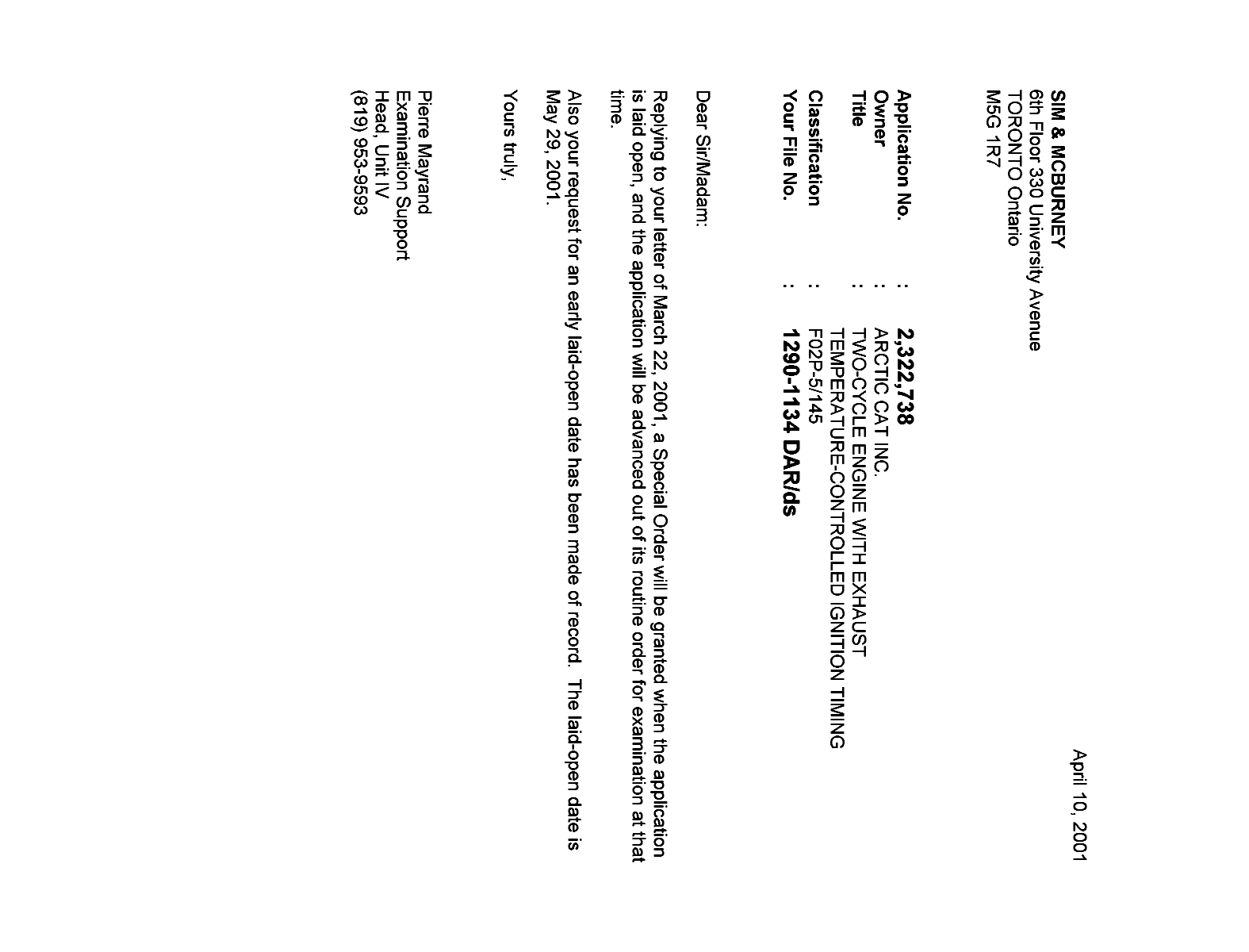 Document de brevet canadien 2322738. Poursuite-Amendment 20001210. Image 1 de 1