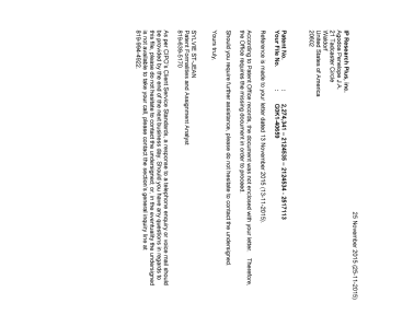 Document de brevet canadien 2322738. Correspondance 20141225. Image 1 de 1
