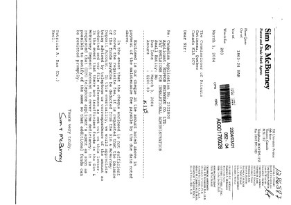 Document de brevet canadien 2322805. Taxes 20040301. Image 1 de 1