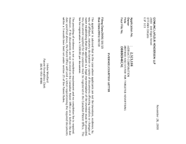 Canadian Patent Document 2323166. Correspondence 20001122. Image 1 of 1
