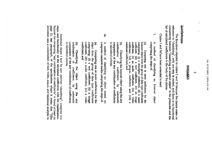 Canadian Patent Document 2323883. Prosecution-Amendment 20081206. Image 2 of 16