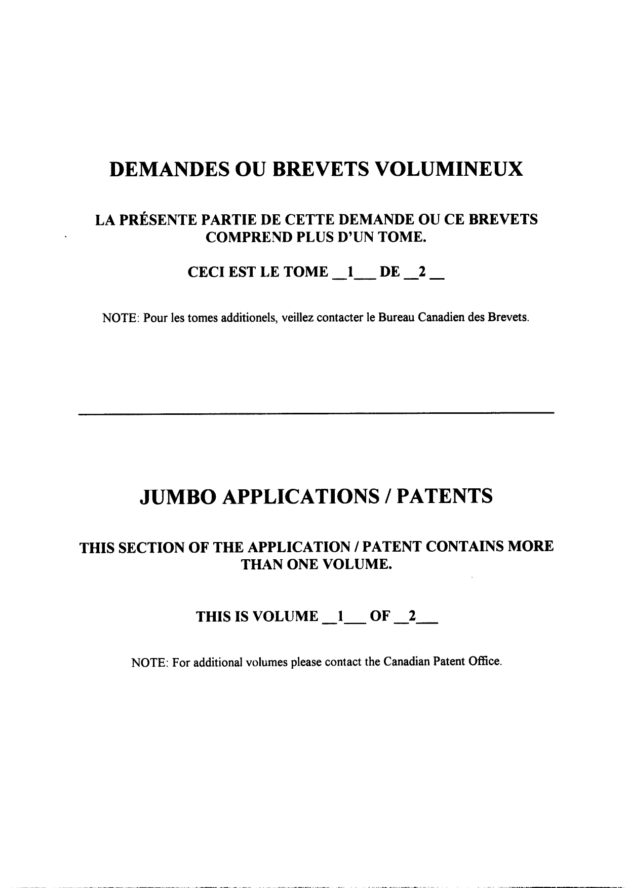 Document de brevet canadien 2324226. Description 20100416. Image 1 de 250