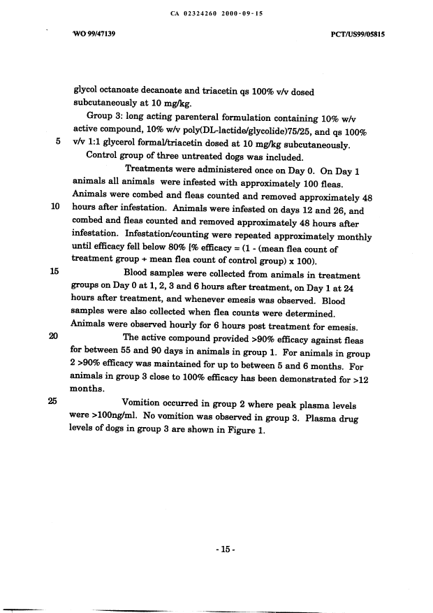 Document de brevet canadien 2324260. Description 20000915. Image 15 de 15