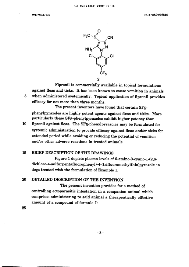 Canadian Patent Document 2324260. Description 20000915. Image 3 of 15