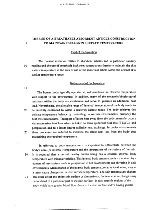 Document de brevet canadien 2325982. Description 20040121. Image 1 de 17