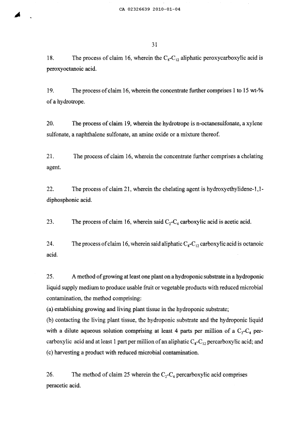 Canadian Patent Document 2326639. Prosecution-Amendment 20100104. Image 3 of 3
